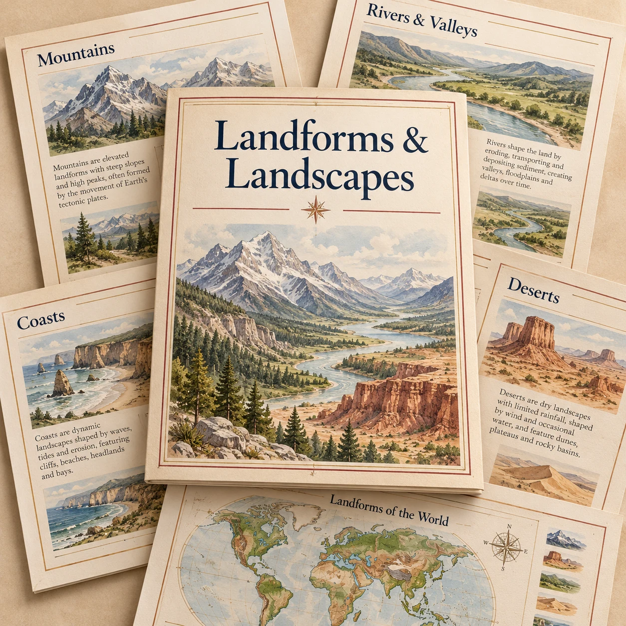 Landforms & Landscapes concept mockup